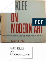 Klee Paul On Modern Art