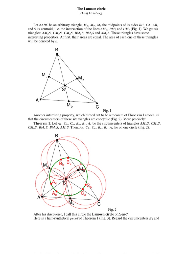 Circle and Triangle Olympiad Lamoen | PDF