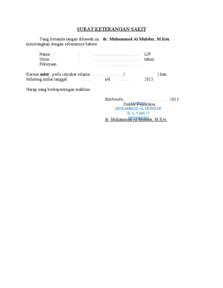 Surat Izin Dokter Doc Greater Gaborone City Region