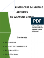 Wipro Consumer Care & Lighting Acquires LD Waxsons Group