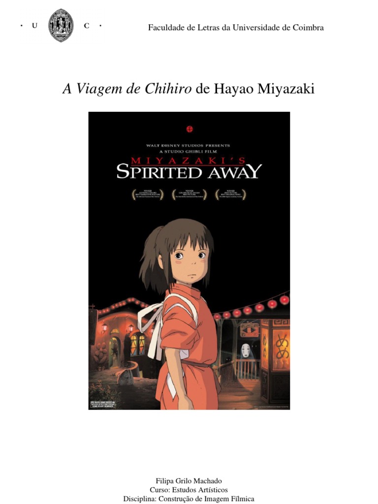 A Viagem de Chihiro de Hayao Miyazaki | PDF | Animes | Animação