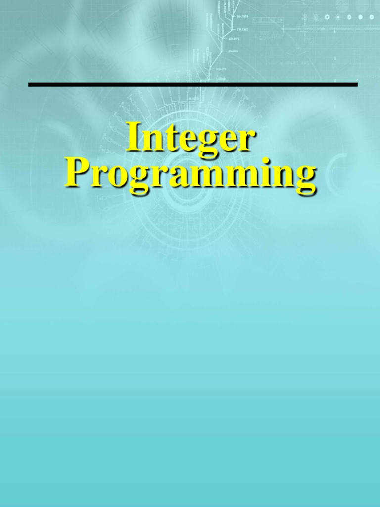 Integer programing.ppt | Linear Programming | Mathematical And ...