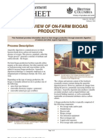 Waste Management: An Overview of On-Farm Biogas Production