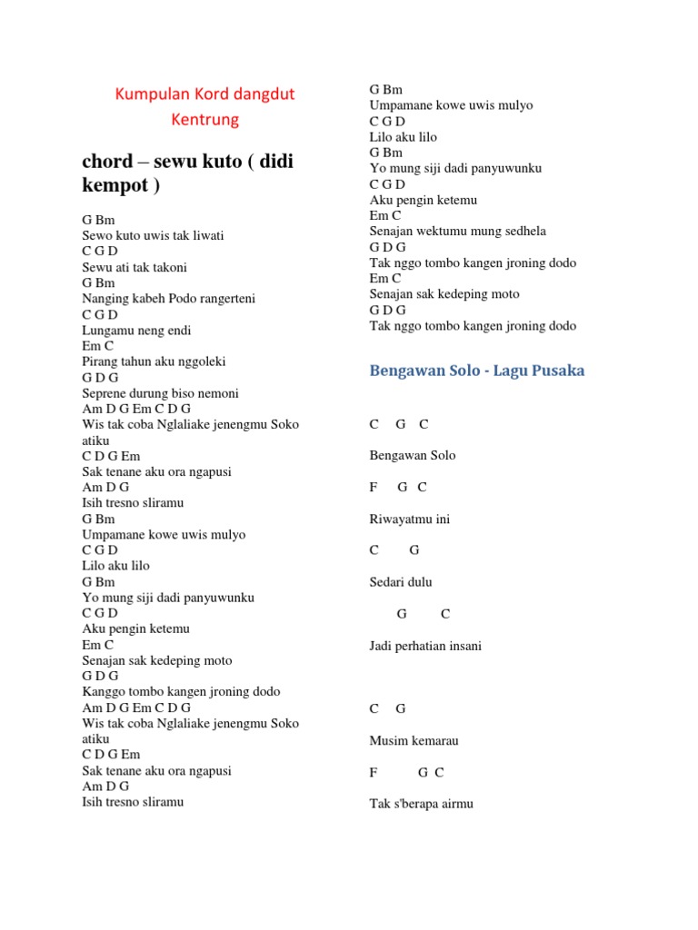 Kumpulan Kord Dangdut Kentrung