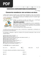 Download Exercicios Complementares de Matematica Conjuntos Numericos Professora Lucimara by Jaqueline Page SN134383348 doc pdf