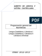 Bachillerato-Programación lengua 12-13