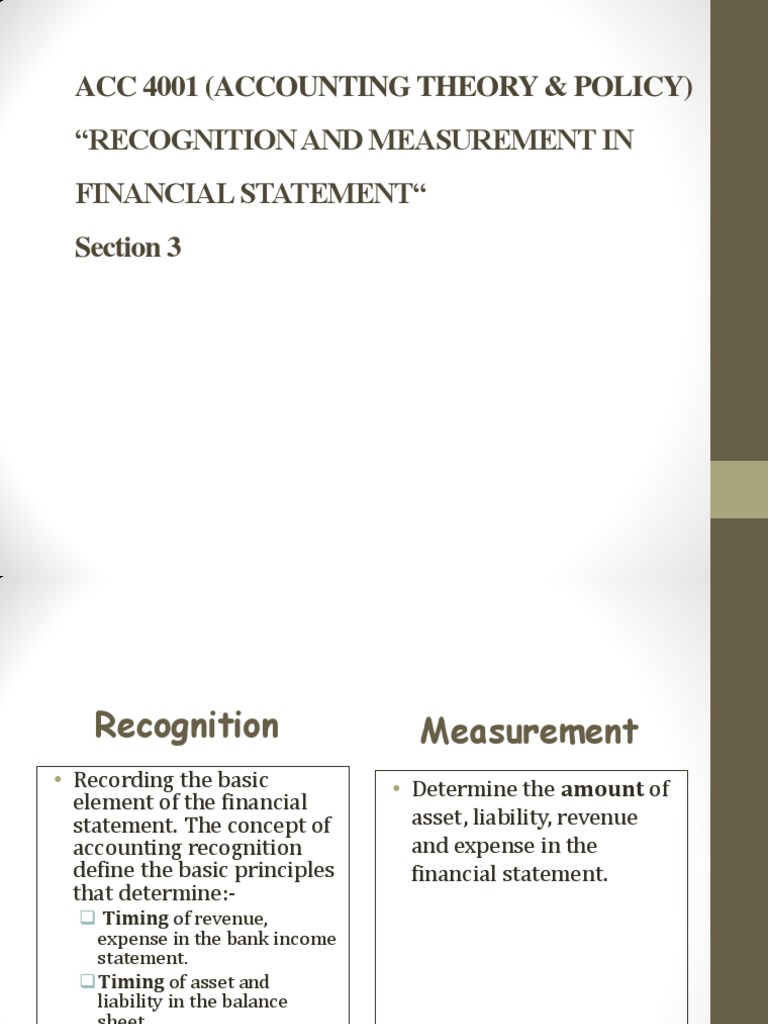 Revenue Recognition and Measurement Principles | PDF | Goodwill ...