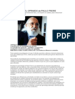 Pedagogía del oprimido de Paulo Freire