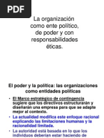 La organización como ente político, de poder