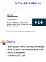 Courts & The Administrative State: WWS 521 Domestic Politics