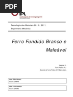 Ferro Fundido Banco e Maleável