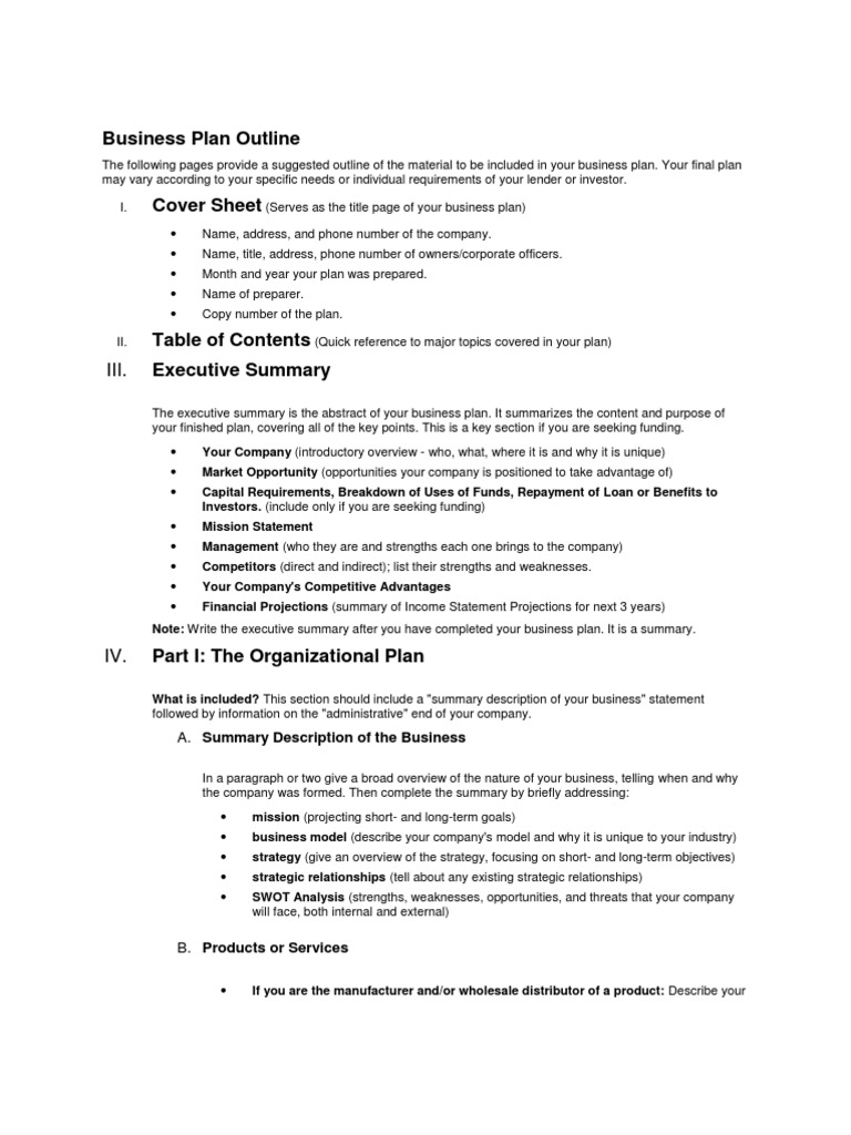 Business plan copyright statement image