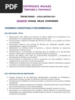 Contenidos anuales de identidad 3º