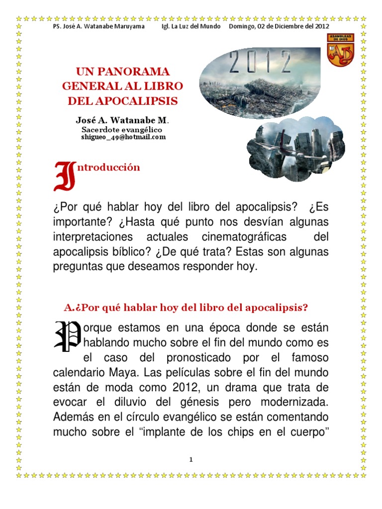Un Panorama General Al Libro Del Apocalipsis | Libro de ...