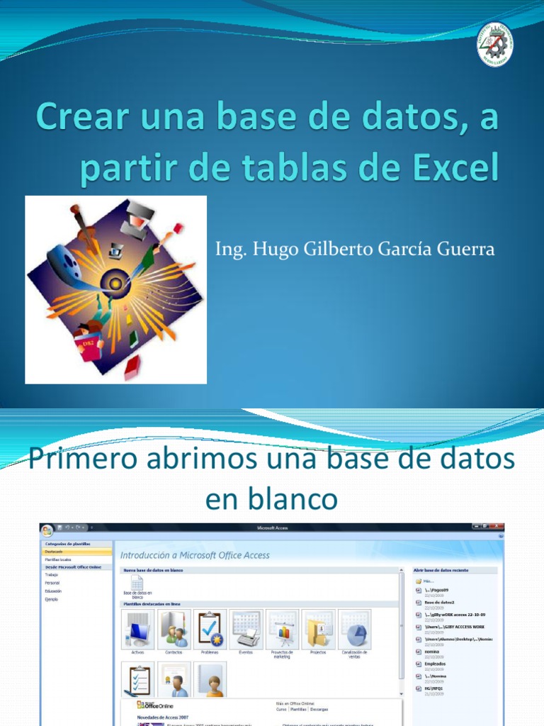 Crear Una Base De Datos Sencilla Pdf Tabla Base De Datos