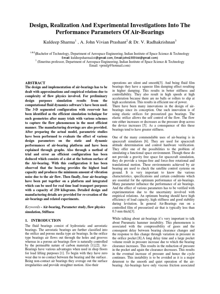 Design, Realization and Experimental Investigations Into The