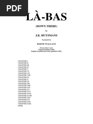 Huysmans Jk La Bas Down There Pdf Jesus Realism Arts