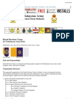Malaysian Armed Forces Order of Battle Logistics PDF