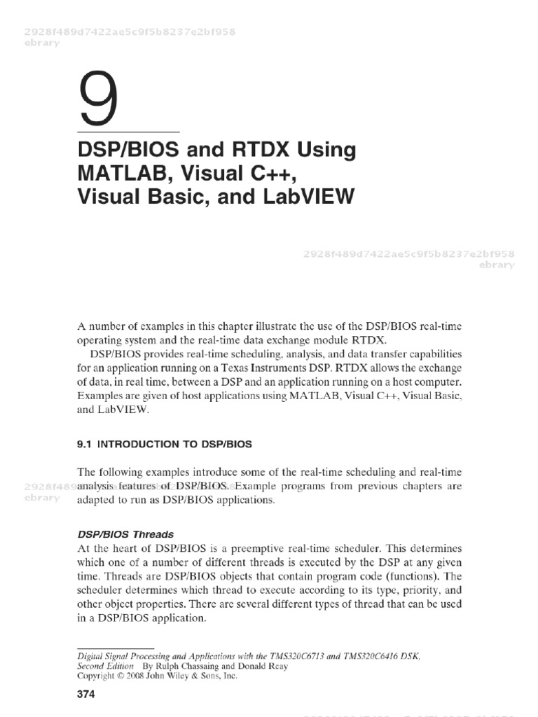 Digital Signal Processing and Applications With The TMS320C6713 and