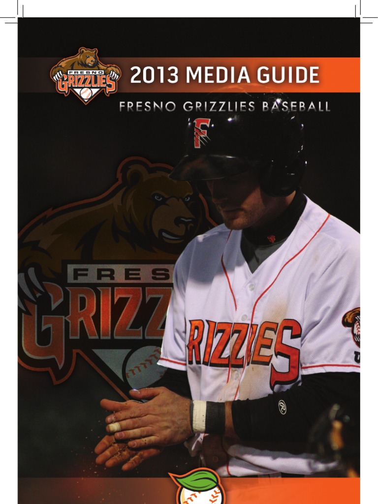 2013 Fresno Grizzlies Media Guide Ball And Bat Games Athletic Sports