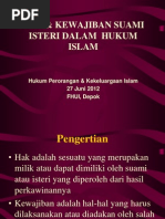 Hak Kewajiban Suami Istri