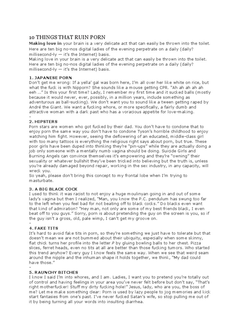 10 Things That Ruin | PDF | Sex | Leisure