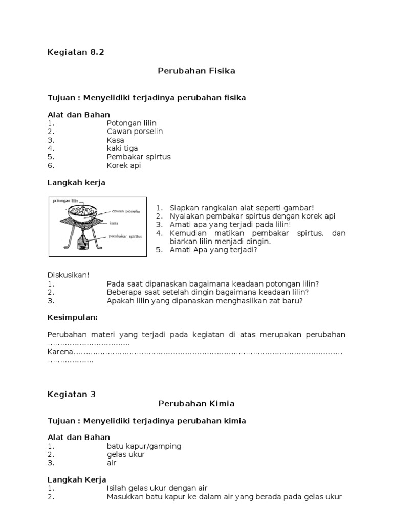 Lks Kimia Perubahan Materi 72