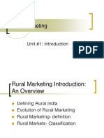 Rural Marketing: Unit #1: Introduction