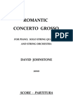 Johnstone Romantic Concerto Grosso SCORE PARTITURA