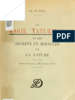Della Porta G.B.:  LA MAGIE NATURELLE  (trad. in francese del Magiae Naturalis Sive de Miraculis Rerum Naturalium - Libri Quatuor)