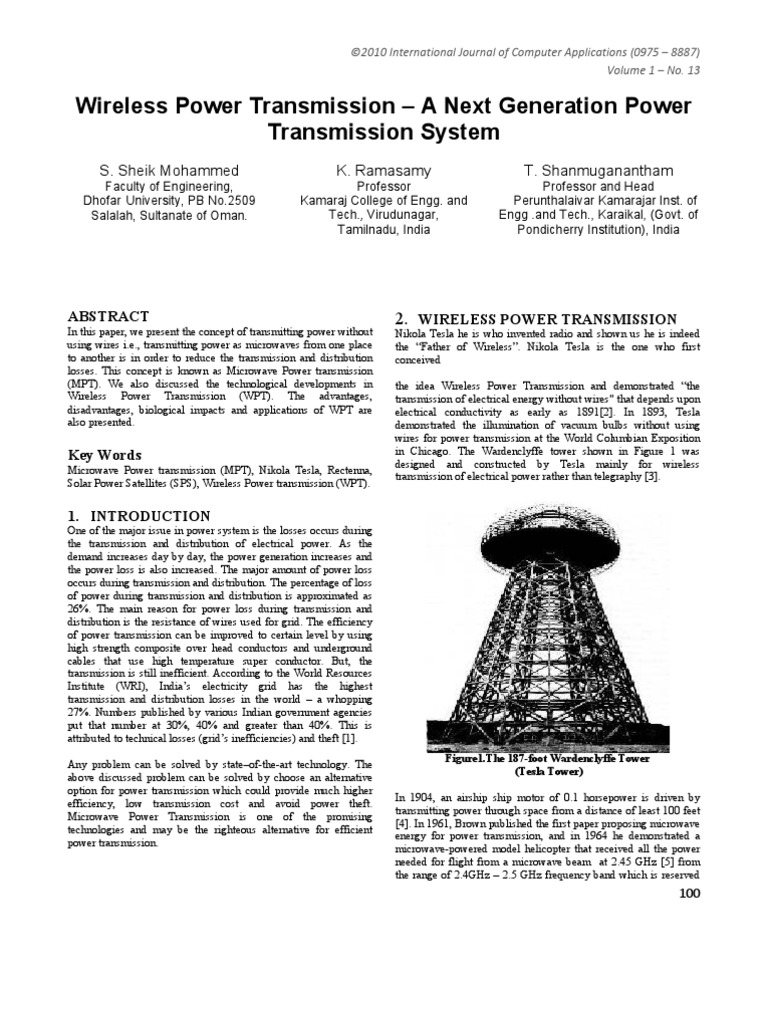 Wireless Power Transmission | PDF
