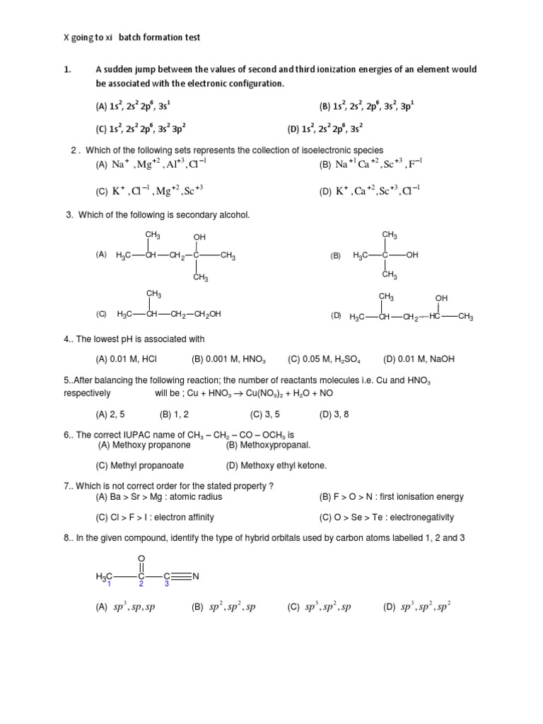 Batch Form Chemistry | PDF