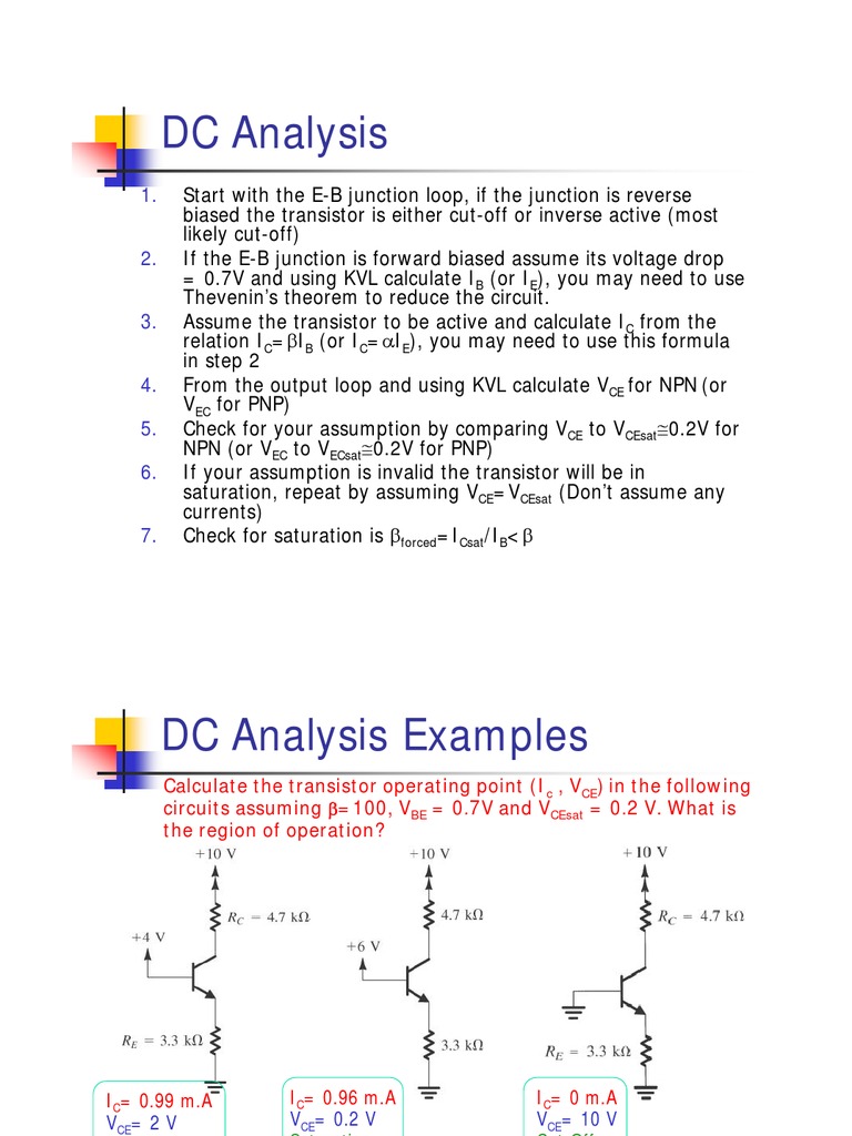 BJT DC Analysis PDF