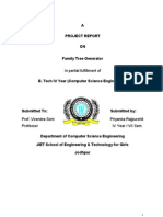 Project Report On Family Tree Generator in JAVA