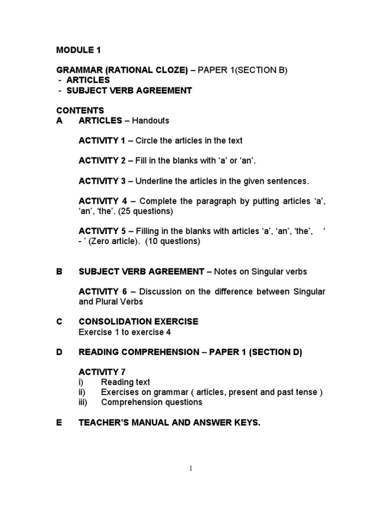 Grammar Module | PDF | Elephant | Grammatical Number