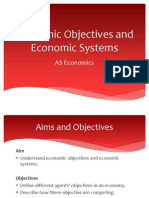 Economic Objectives and Economic Systems