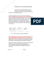 Network Address Translators (NAT) Networks Issues (RFC2663)