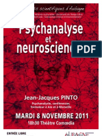 Affiche de la conférence "Psychanalyse et Neurosciences"