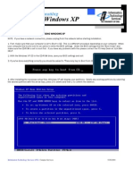 Reformatting Your Computer Using Windows XP: Campus Services 5/26/2004