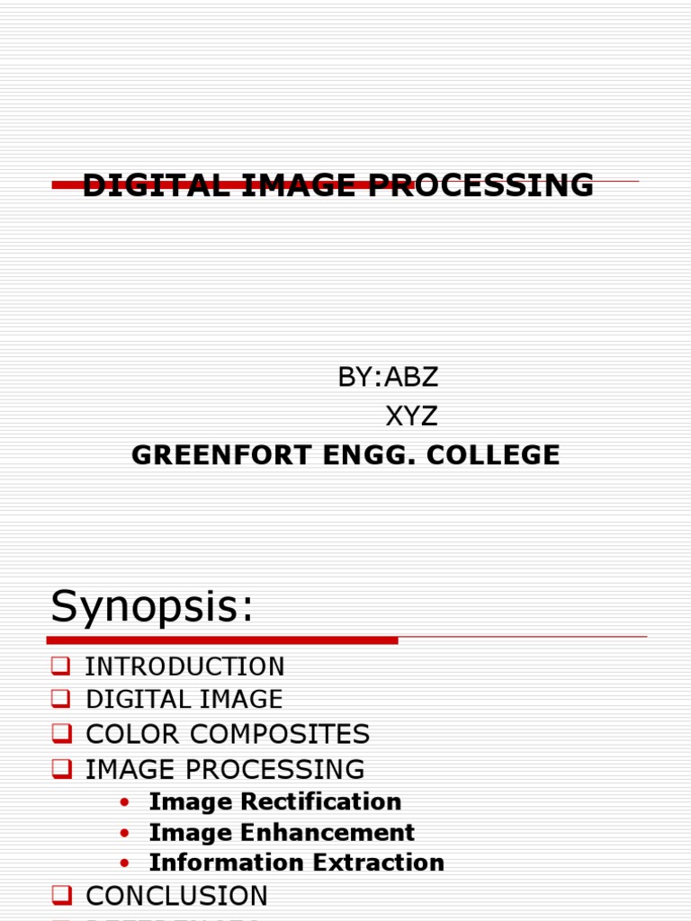 Digital Image Processing Techniques | PDF | Teaching Methods & Materials