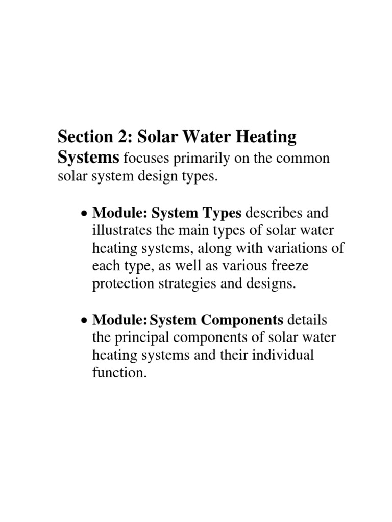 Solar Water Heating Systems Guide | PDF | Technology & Engineering
