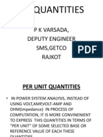 Per Unit Quantities