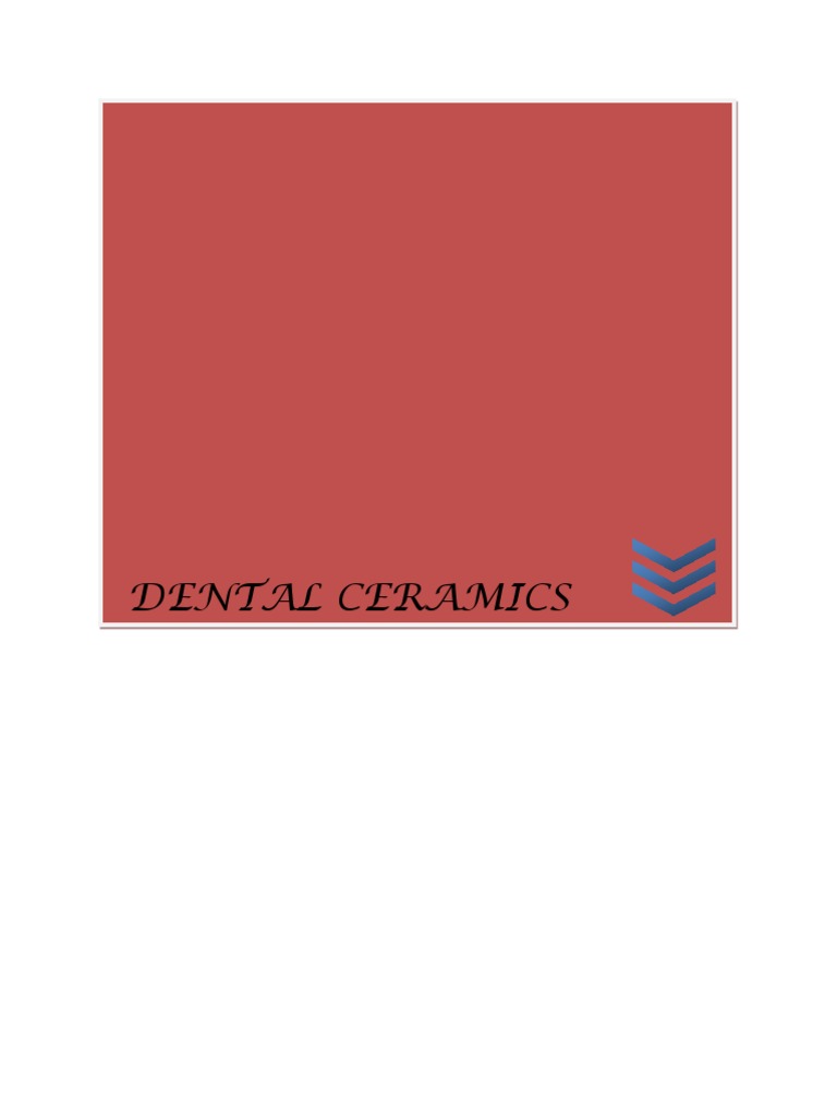 Dental Ceramics PDF Glasses Silicon Dioxide