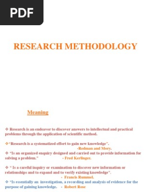 Research Methodology