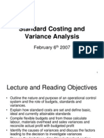 Standard Costing and Variance Analysis