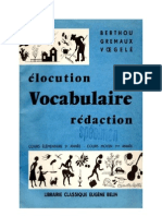 Langue Française Vocabulaire Rédaction CE2 CM1 Berthou Gremaux Voegelé