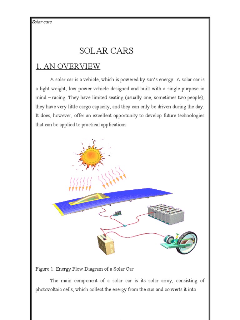 Overview of Solar Car Technology | PDF | Business | Computers