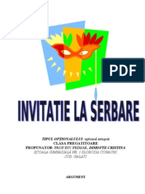 0 0 Invitatie La Serbare 1