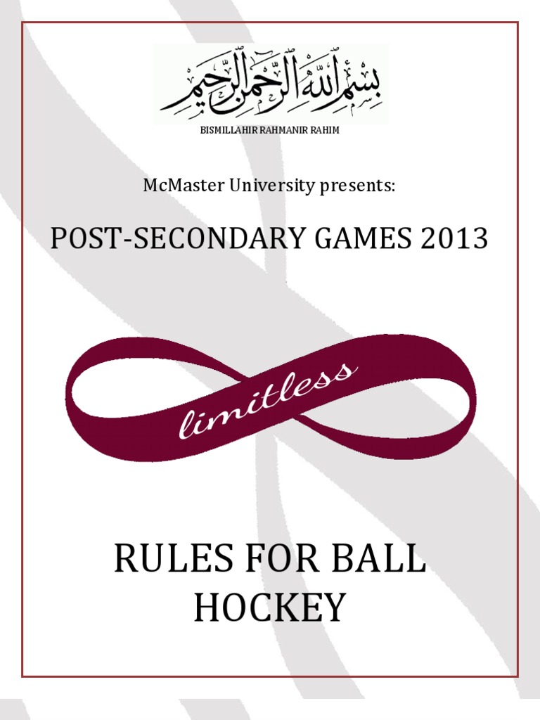 McMaster PSG Ball Hockey Rules PDF
