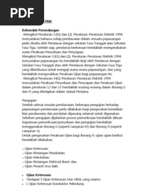 Pengujian Elektrik Pdf